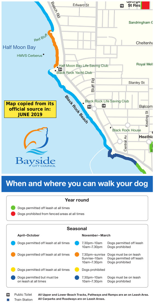 Black rock dog beach map