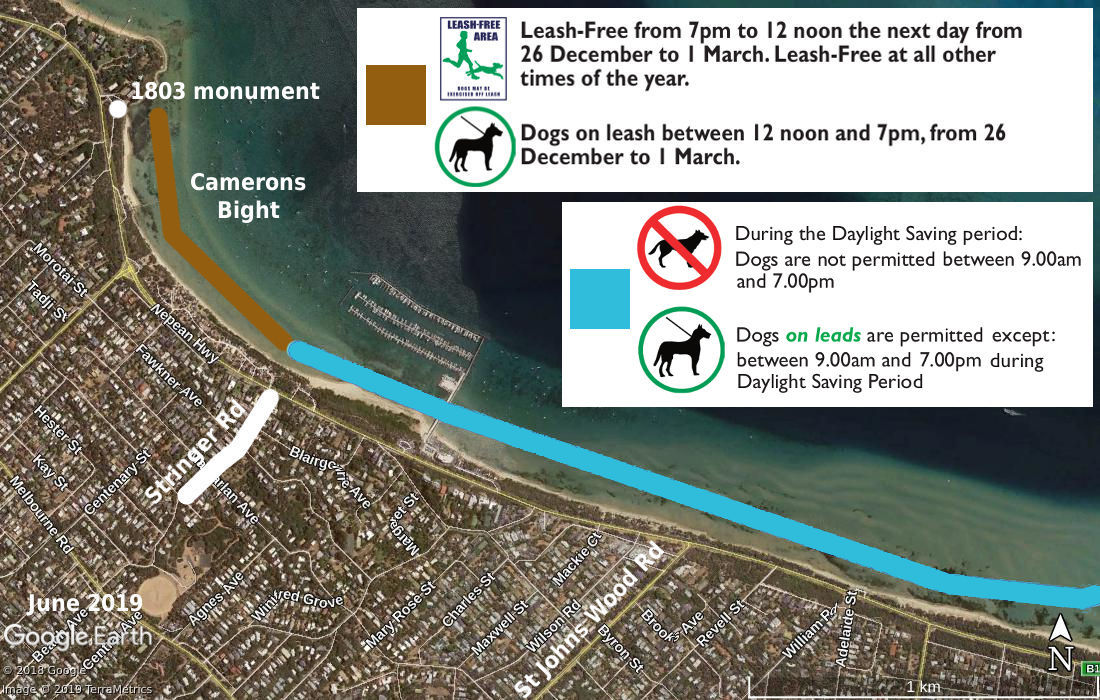 Blairgowrie dog beach map