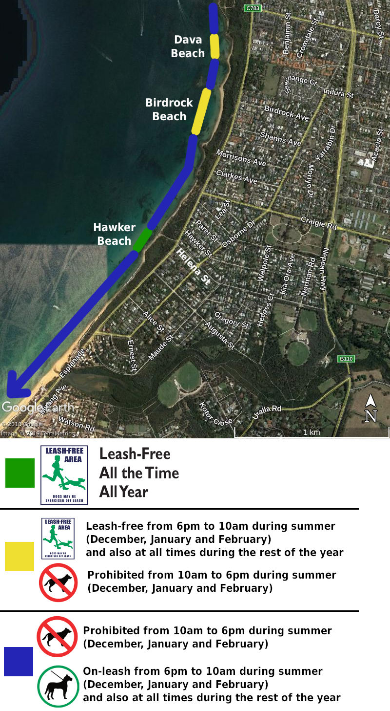Mount Martha dog beach map