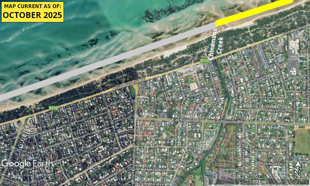 Capel Sound dog beach map
