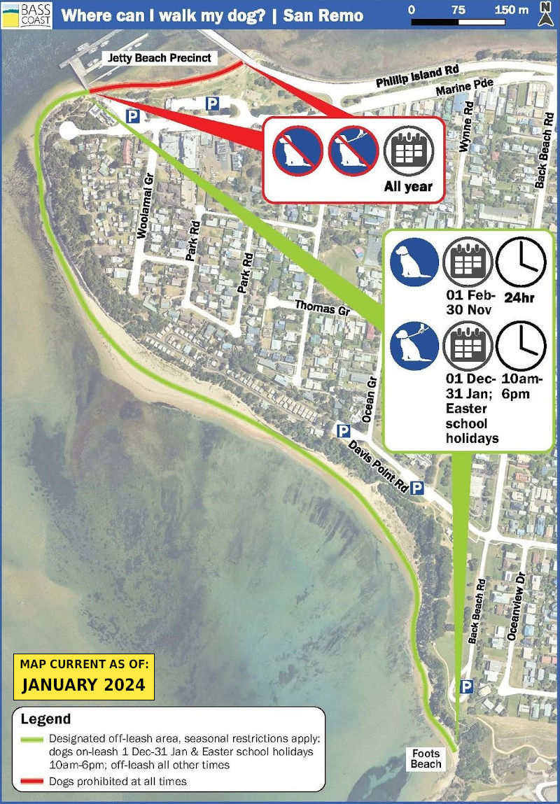 San Remo dog beach map