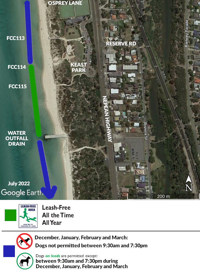 Seaford dog beach map