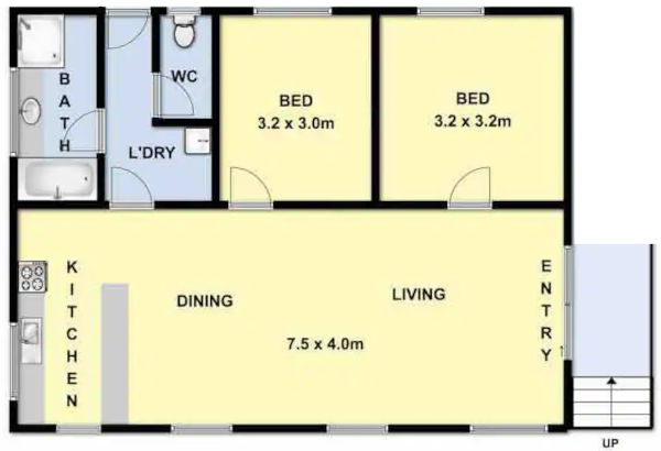 Corsair Cottage - Floor plan