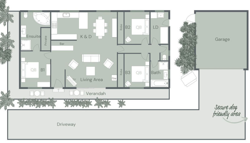 Bright Country Home - Floor plan