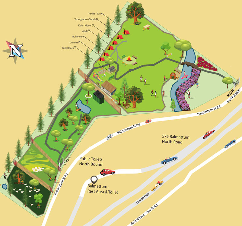 Euroa Glamping - Property map