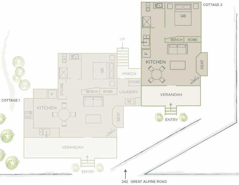 Alpine Arnica Cottage 2 - Floor plan