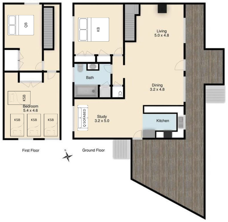 Amaruq Log Cabin - Floor plan