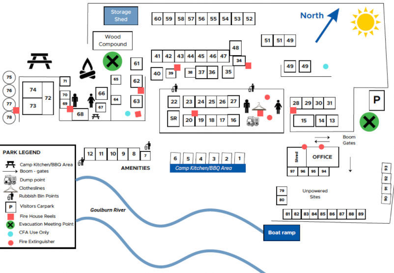 BIG4 Seymour Holiday Park - Park map