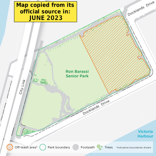 Ron Barassi Senior Park dog off-lead map