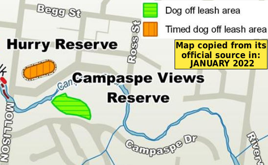 Open map in a new window Campaspe Views Reserve dog off-lead map