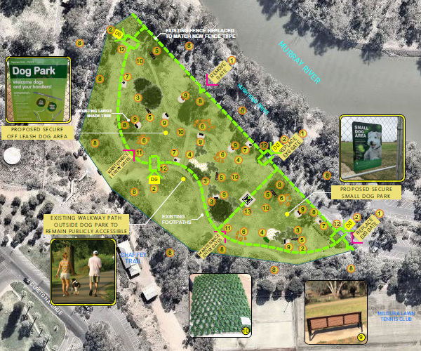 Rio Vista Park dog off-lead map