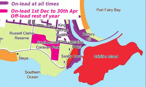 Southcombe Caravan Park dog off-lead map