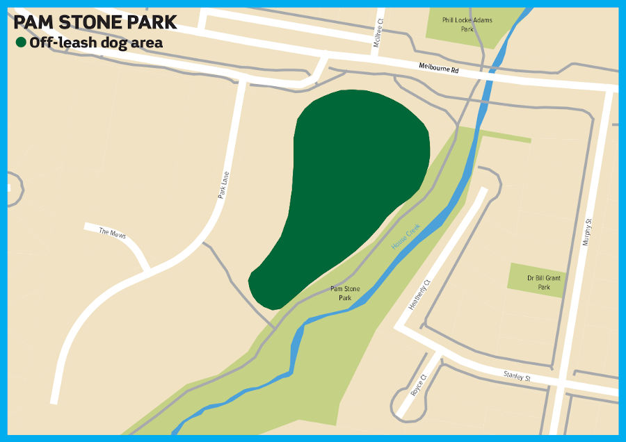 Pam Stone Park dog off-lead map