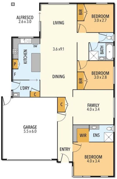 Bay Retreat - Floor plan