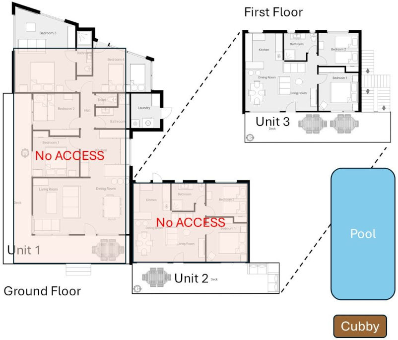 PI Holiday Retreat Unit 3 - Floor plan